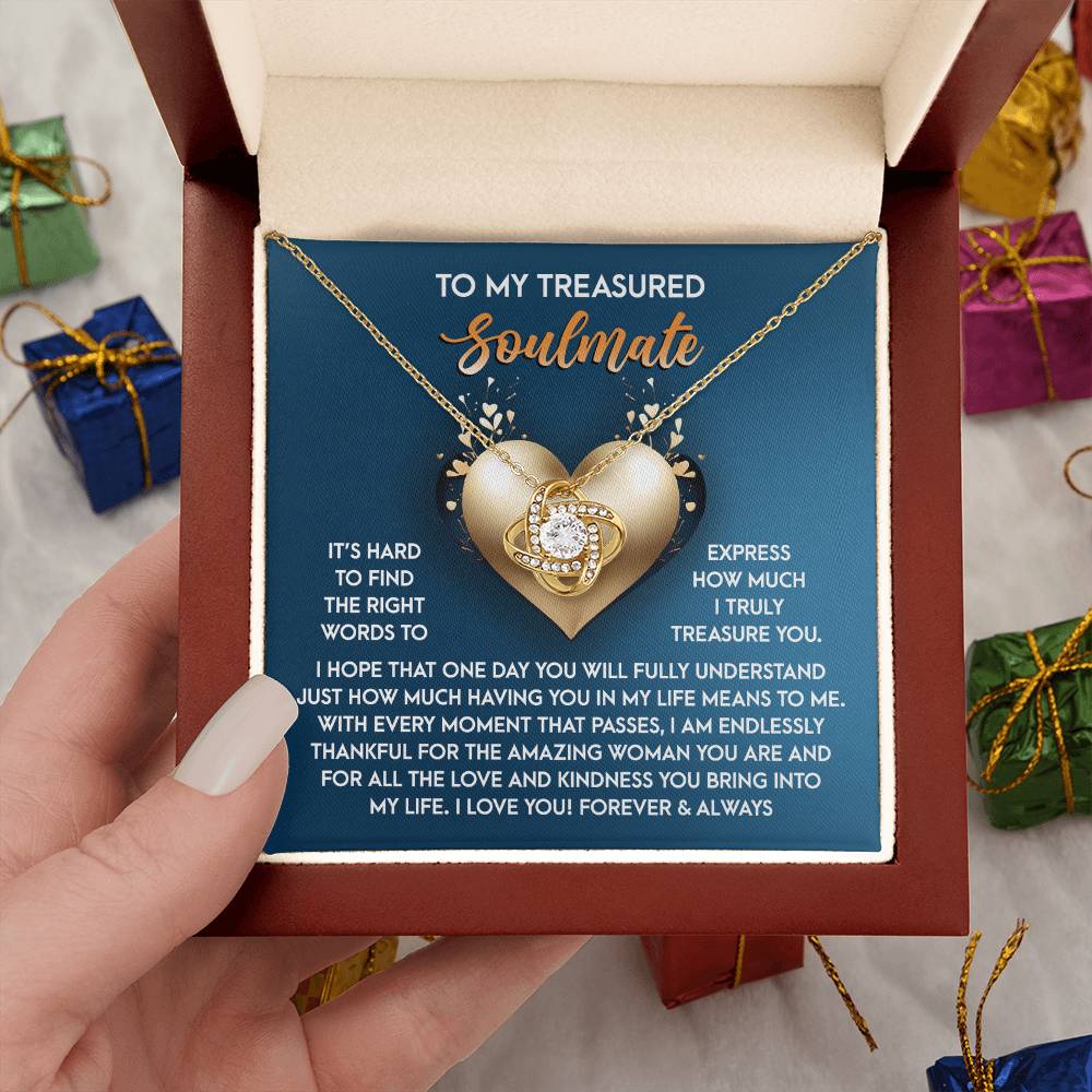 To My Soulmate Jewelry Gift - In My Life- Love Knot Necklace