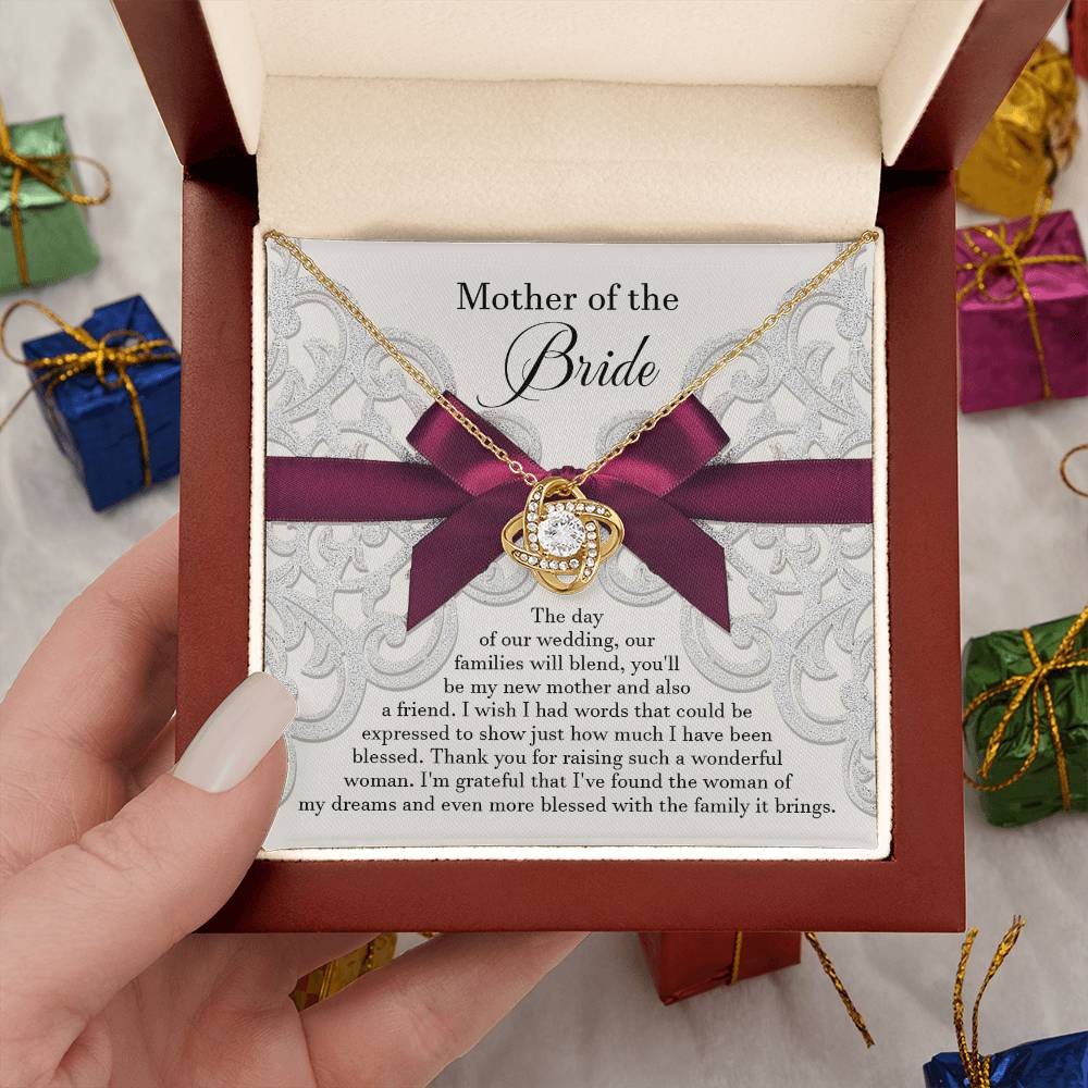 Mother of the Bride - Love Knot Necklace Gift - My New Mother