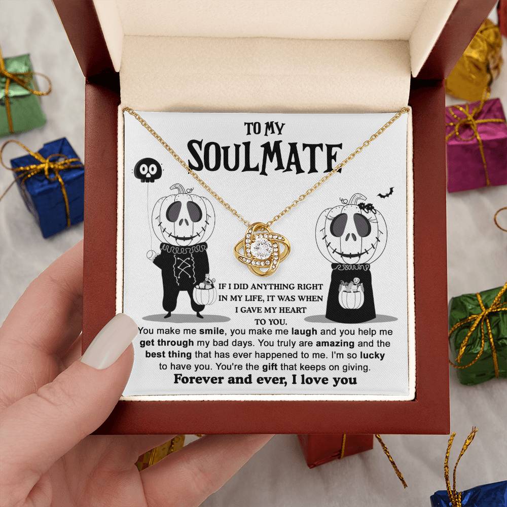 Soulmate Necklace Gift For Halloween - Best Thing