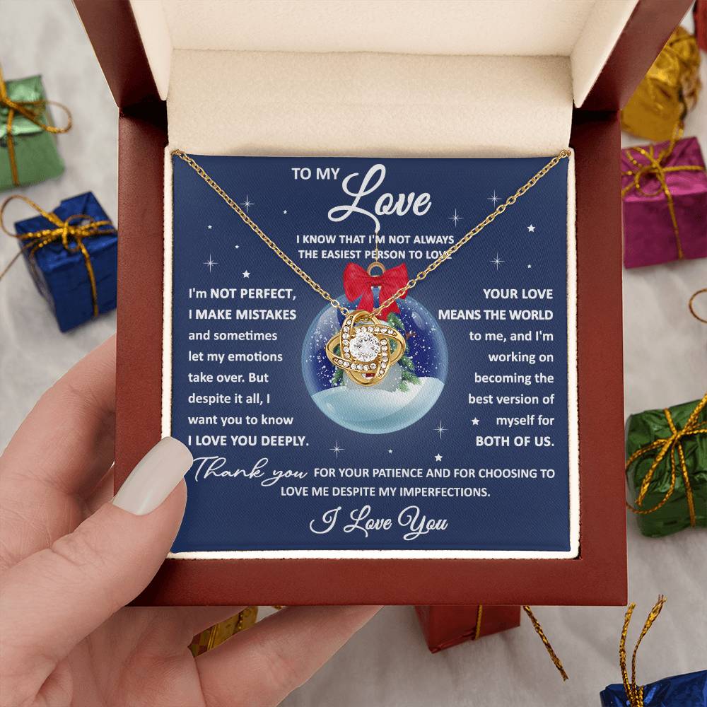 Soulmate Christmas Gift - Love Knot Necklace - My Love Best Version