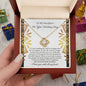 To My Daughter on Her Wedding Day - Love Knot Necklace - A Little Girl
