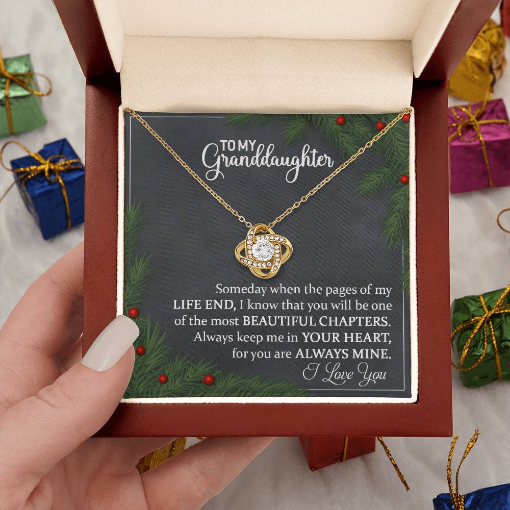 Granddaughter Jewelry Gift for Christmas - Beautiful Chapters - Love Knot Necklace