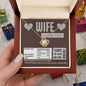 To My Wife - Love Knot  Necklace - Nutrition Facts - Thanks For Being Awesome