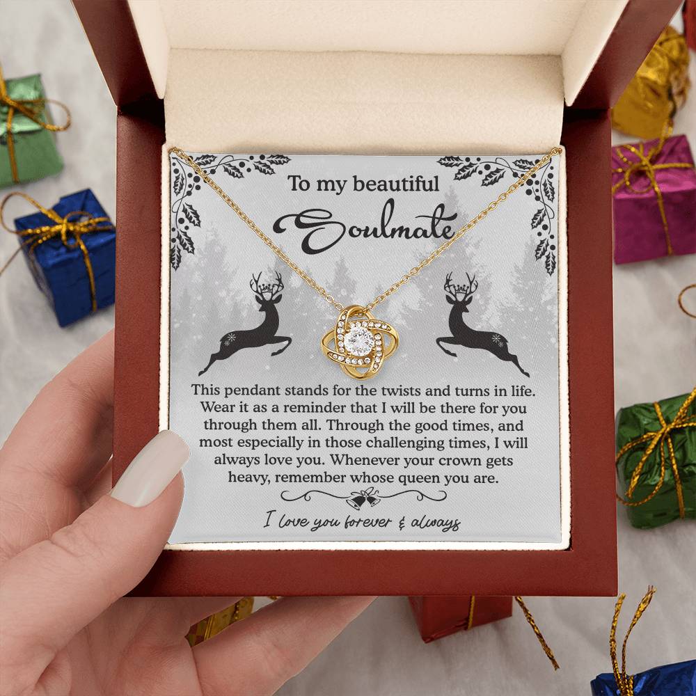 Soulmate Jewelry Gift - Knot Of Love Necklace - A Reminder That I Am Always There For You