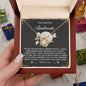 To My Soulmate Jewelry Gift - Love Knot Forever Necklace with Heartfelt Message Card From You - We Are One
