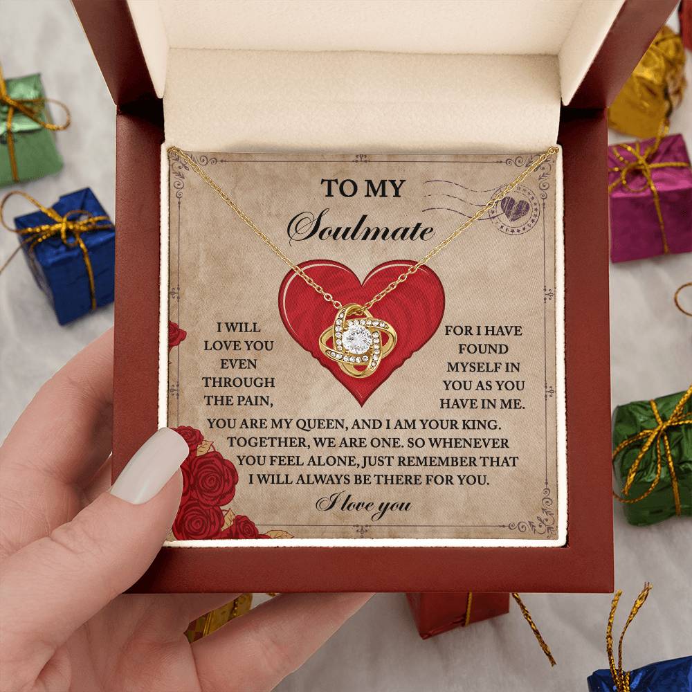 To My Soulmate Jewelry Gift - Found Myself - Love Knot Necklace