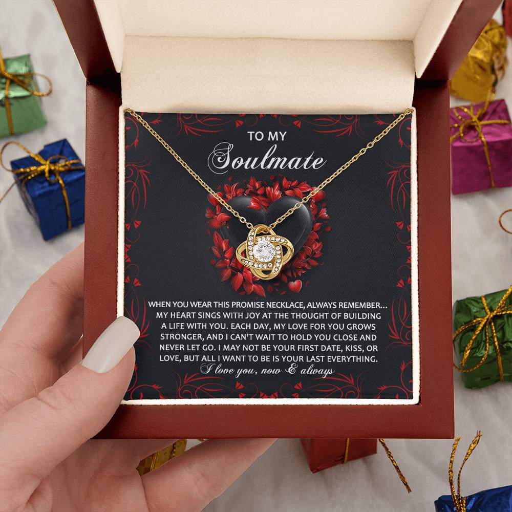 To My Soulmate Jewelry Gift - Hold You Close - Love Knot Necklace