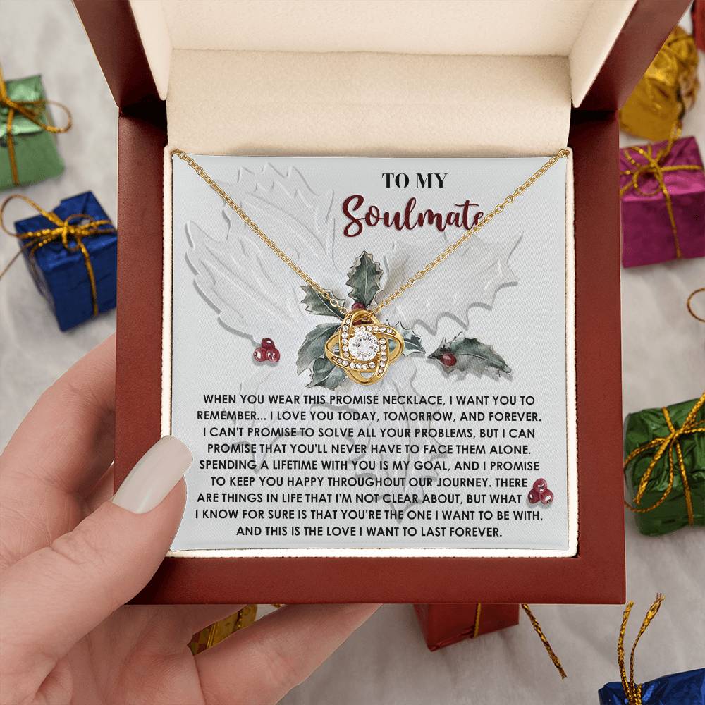 Soulmate Jewelry Gift - Knot Of Love Necklace - You're The One I Want To Be With