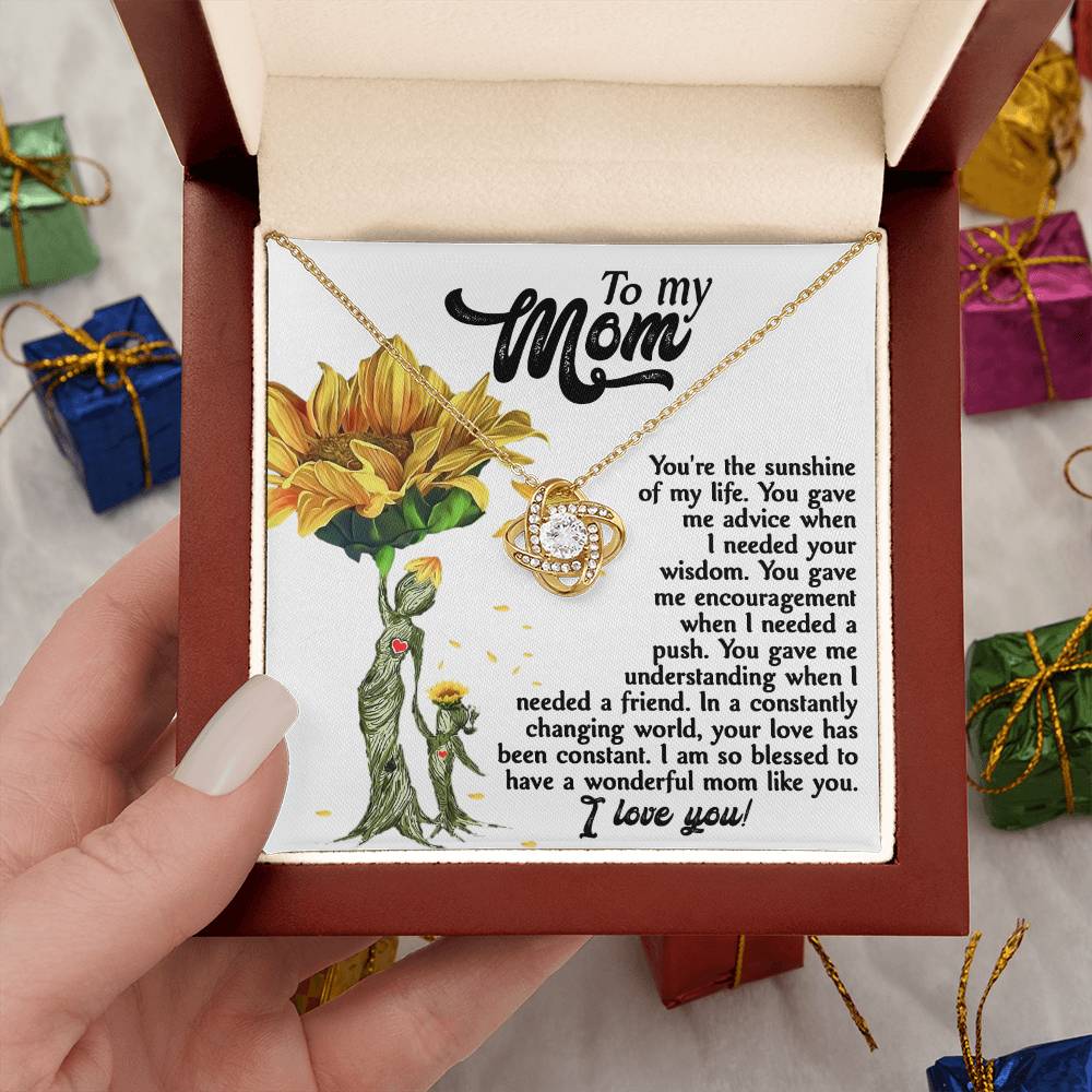 Mom Jewelry Gift - Love Knot Necklace - The Sunshine