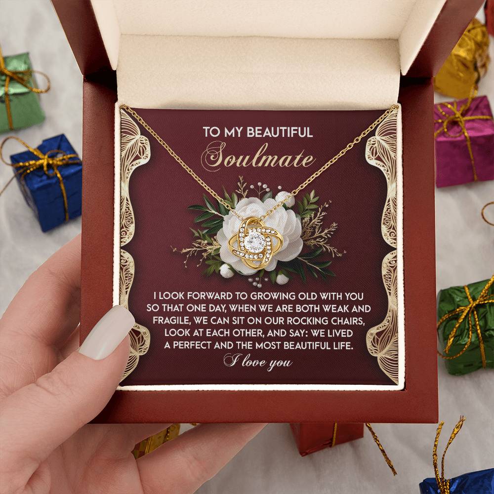 To My Soulmate Jewelry Gift - Love Knot Forever Necklace - Rocking Chairs