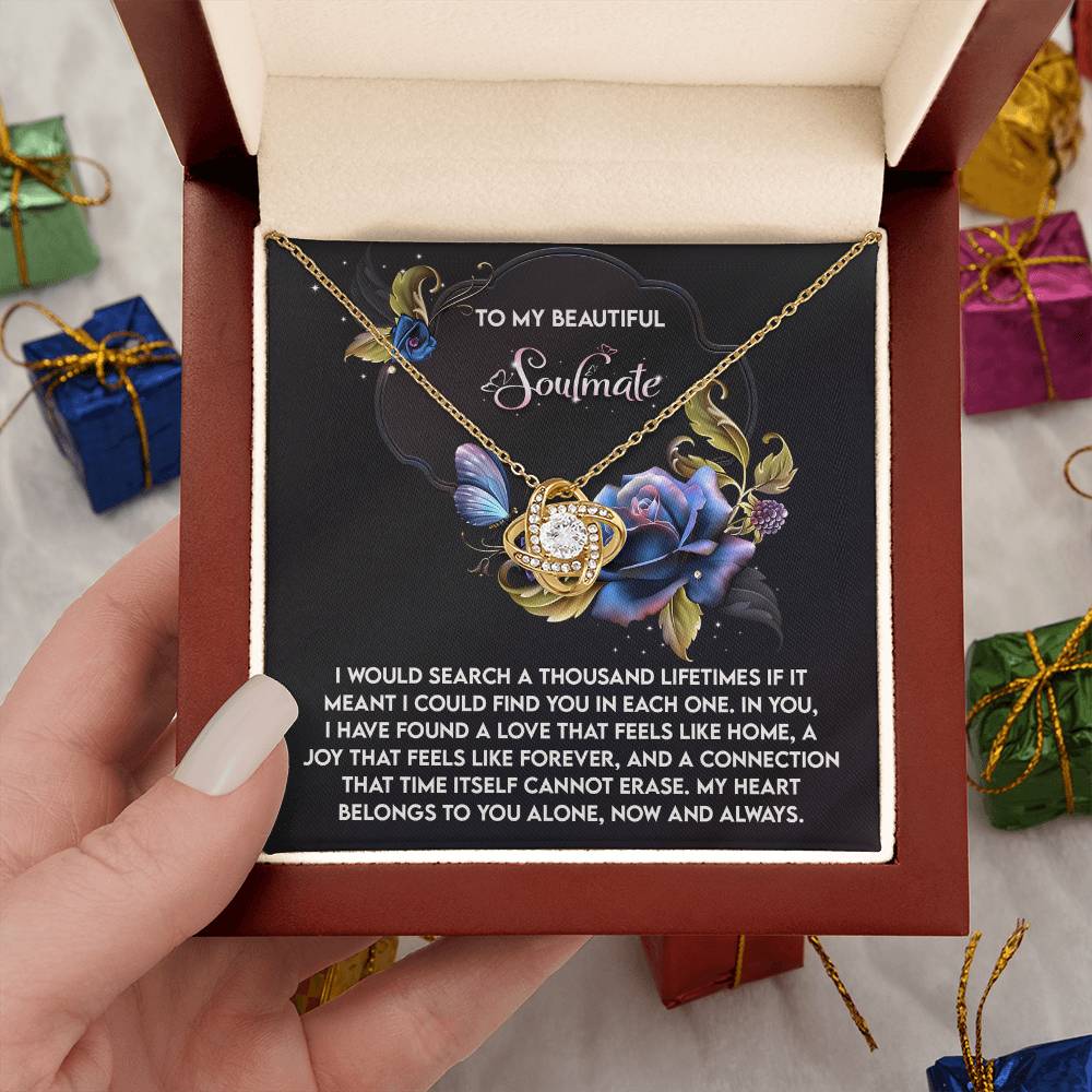 To My Soulmate Jewelry Gift - Love Knot Forever Necklace - Like Home