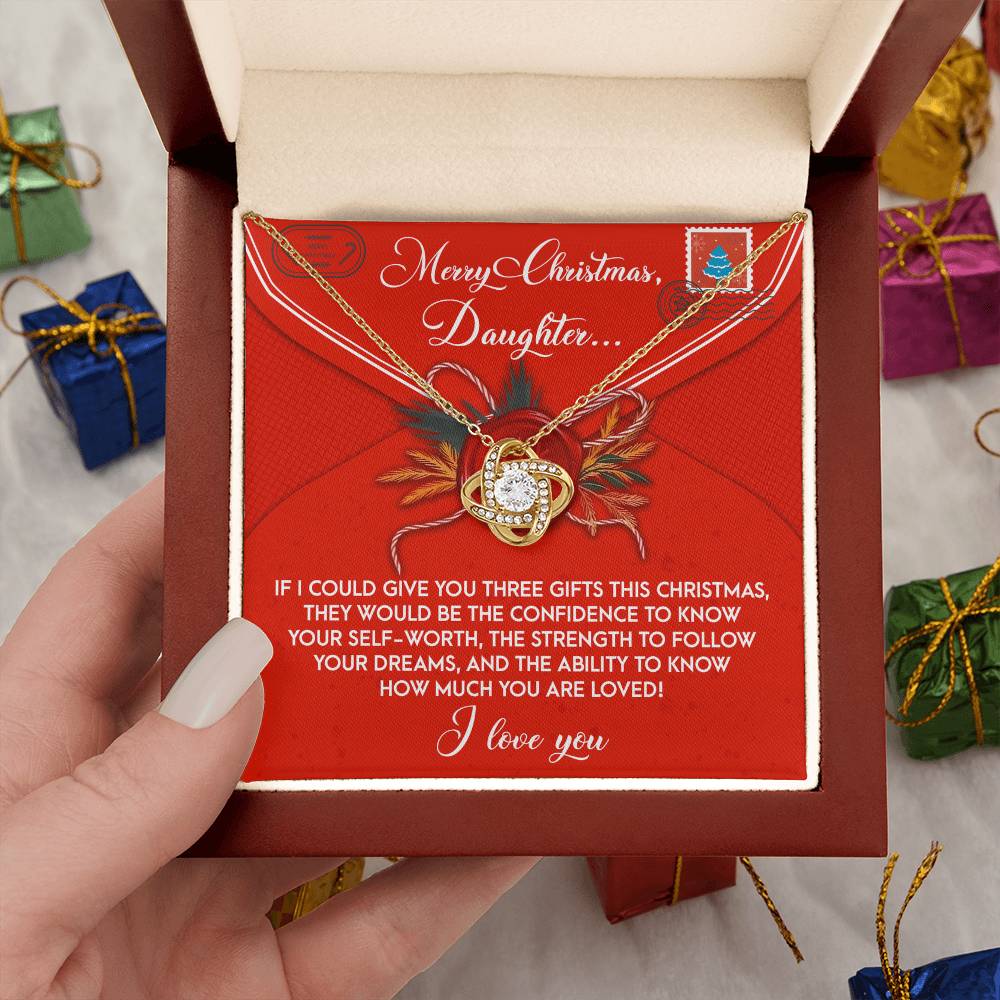 Daughter Jewelry Gift - Love Knot Necklace - This Christmas