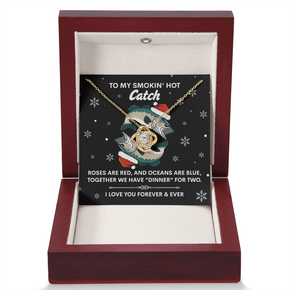 To My Soulmate Jewelry Gift - Oceans are Blue - Love Knot Necklace