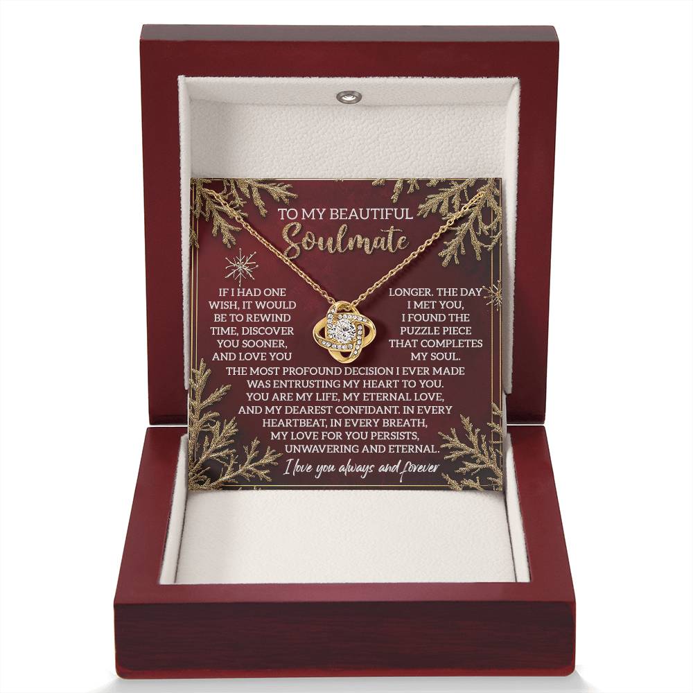 Soulmate Jewelry Gift - Knot Of Love Necklace - Rewind Time