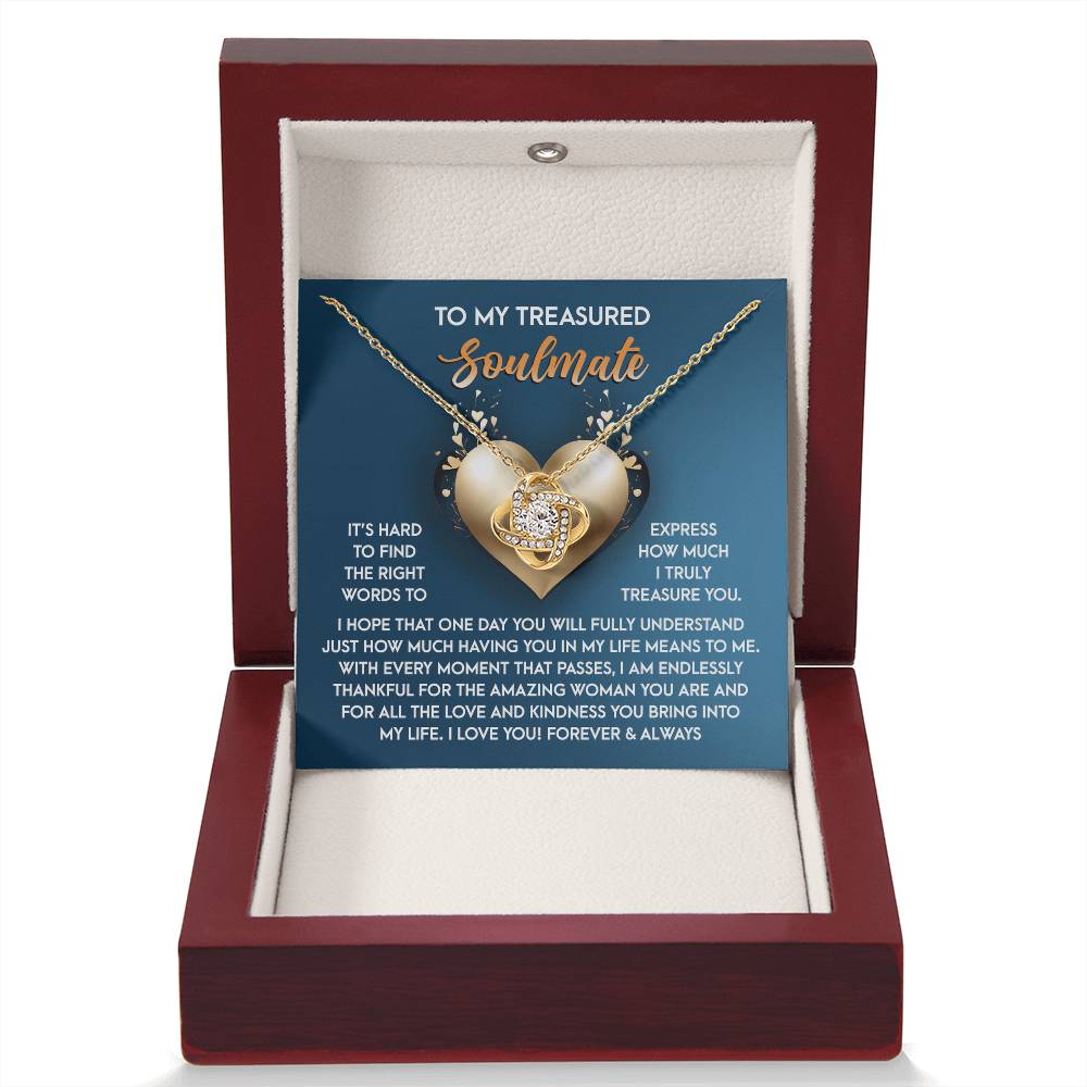 To My Soulmate Jewelry Gift - In My Life- Love Knot Necklace