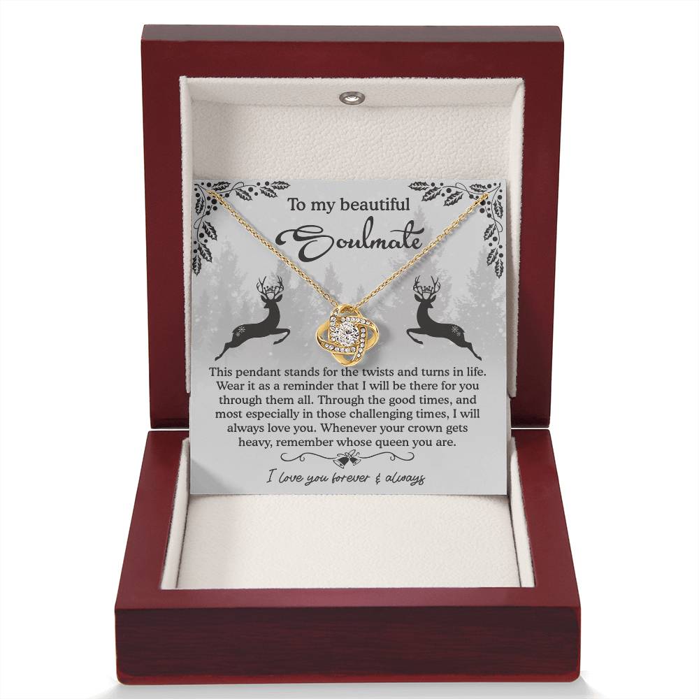 Soulmate Jewelry Gift - Knot Of Love Necklace - A Reminder That I Am Always There For You