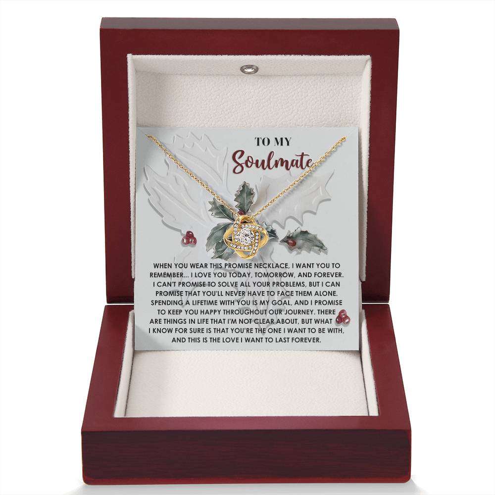 Soulmate Jewelry Gift - Knot Of Love Necklace - You're The One I Want To Be With