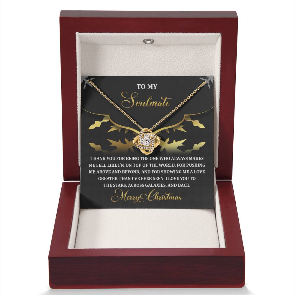 [Pre- Christmas Sale] Soulmate Jewelry Gift -  A Love Greater Than I Have Ever Seen - Love Knot Necklace