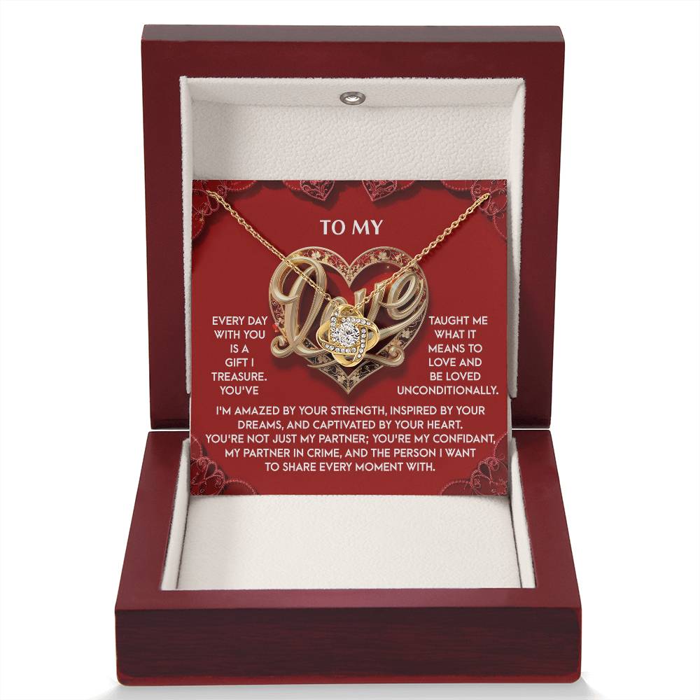 To My Love Jewelry Gift - Love Knot Forever Necklace - Every Moment