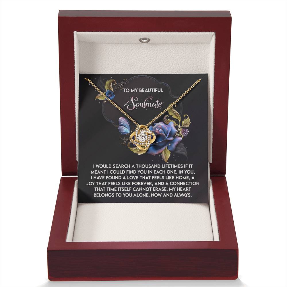 To My Soulmate Jewelry Gift - Love Knot Forever Necklace - Like Home
