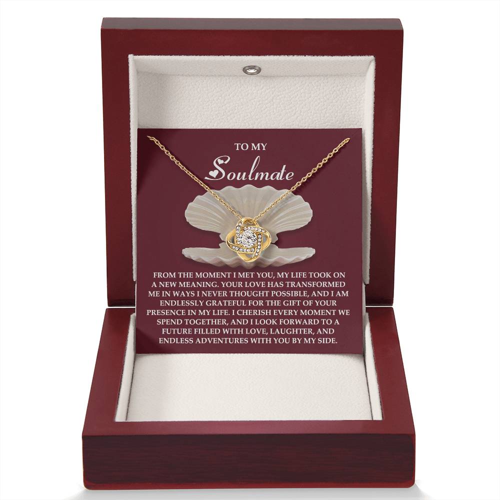 To My Soulmate Jewelry Gift - Every Moment - Love Knot Necklace