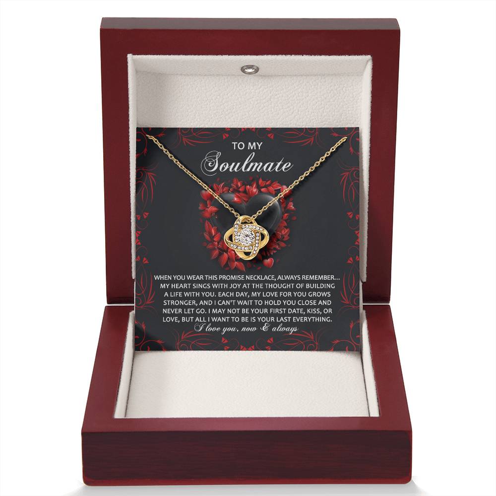 To My Soulmate Jewelry Gift - Hold You Close - Love Knot Necklace