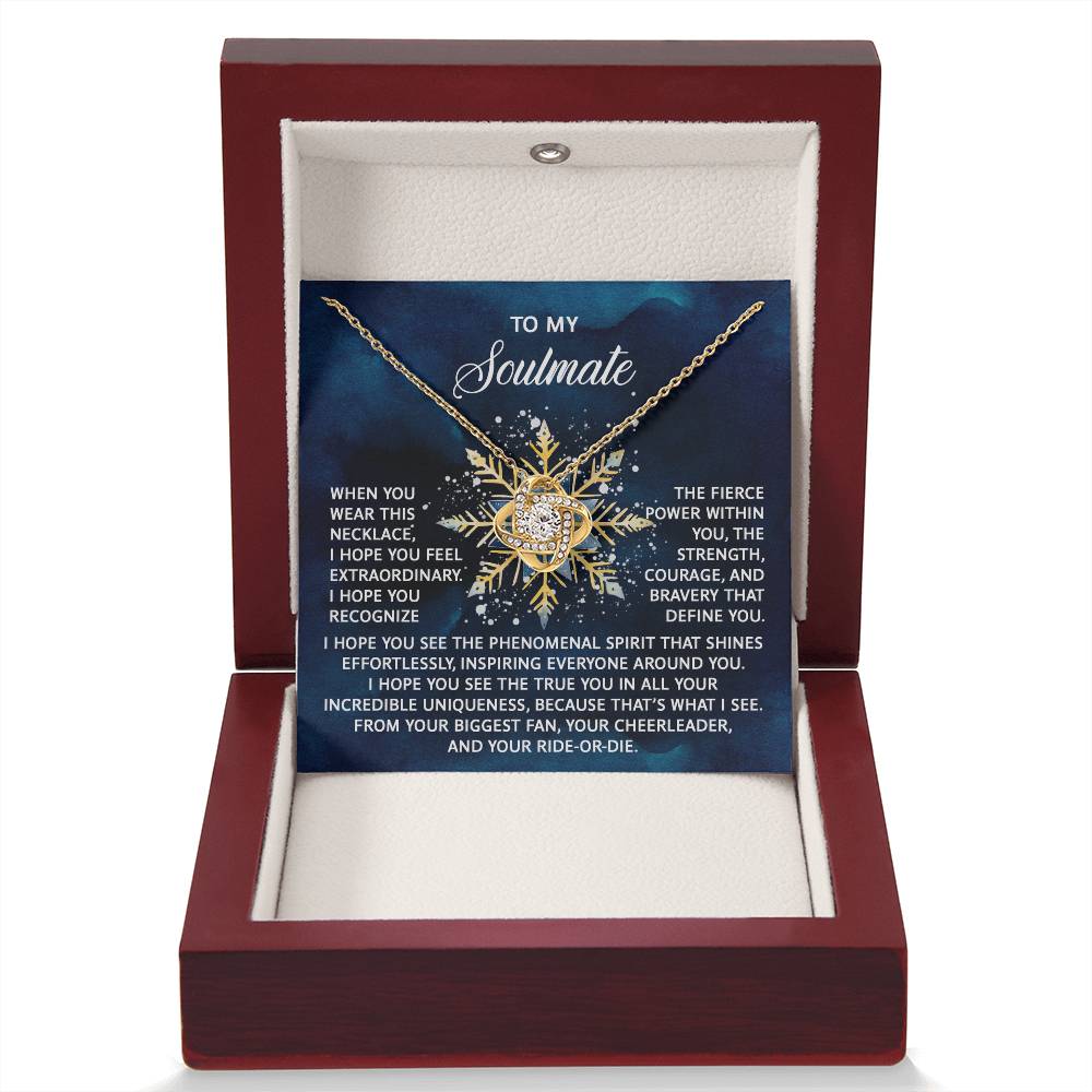 To My Soulmate Jewelry Gift - Phenomenal Spirit - Love Knot Necklace