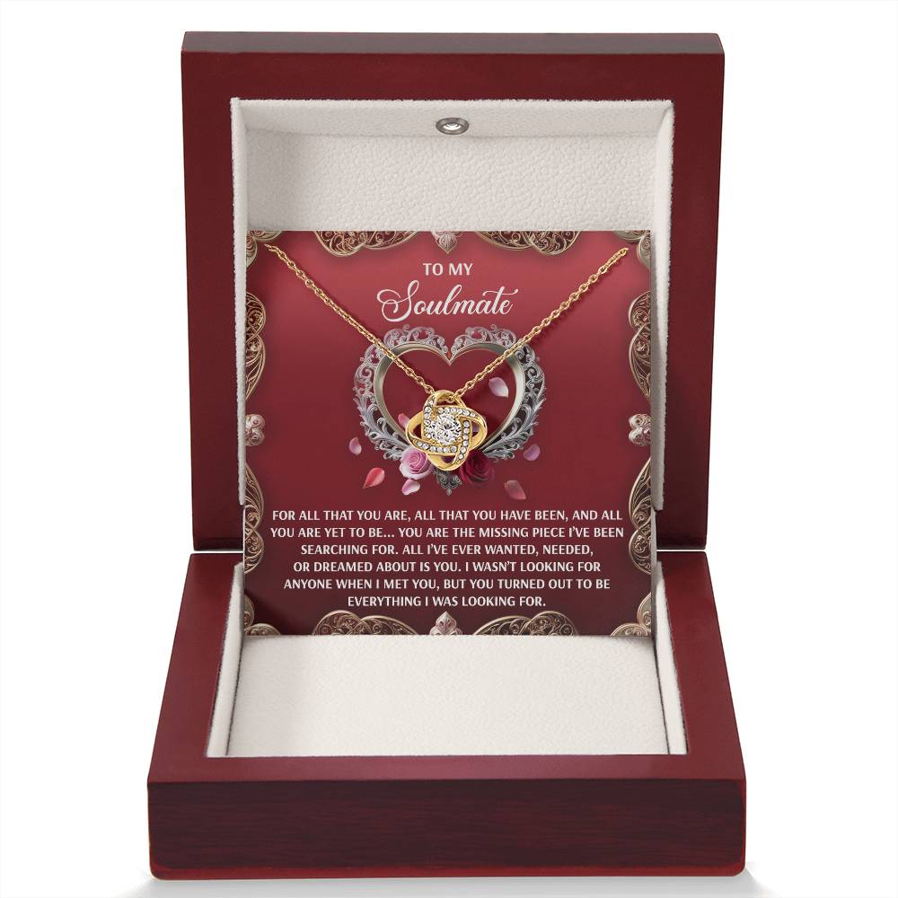 To My Soulmate Jewelry Gift - When I Met You - Love Knot Necklace