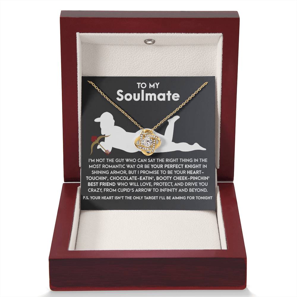 To My Soulmate Jewelry Gift - Cupid's Arrow - Love Knot Necklace