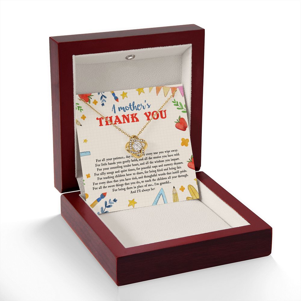 Teacher Appreciation Gifts - Necklace - A Mothers Thank You