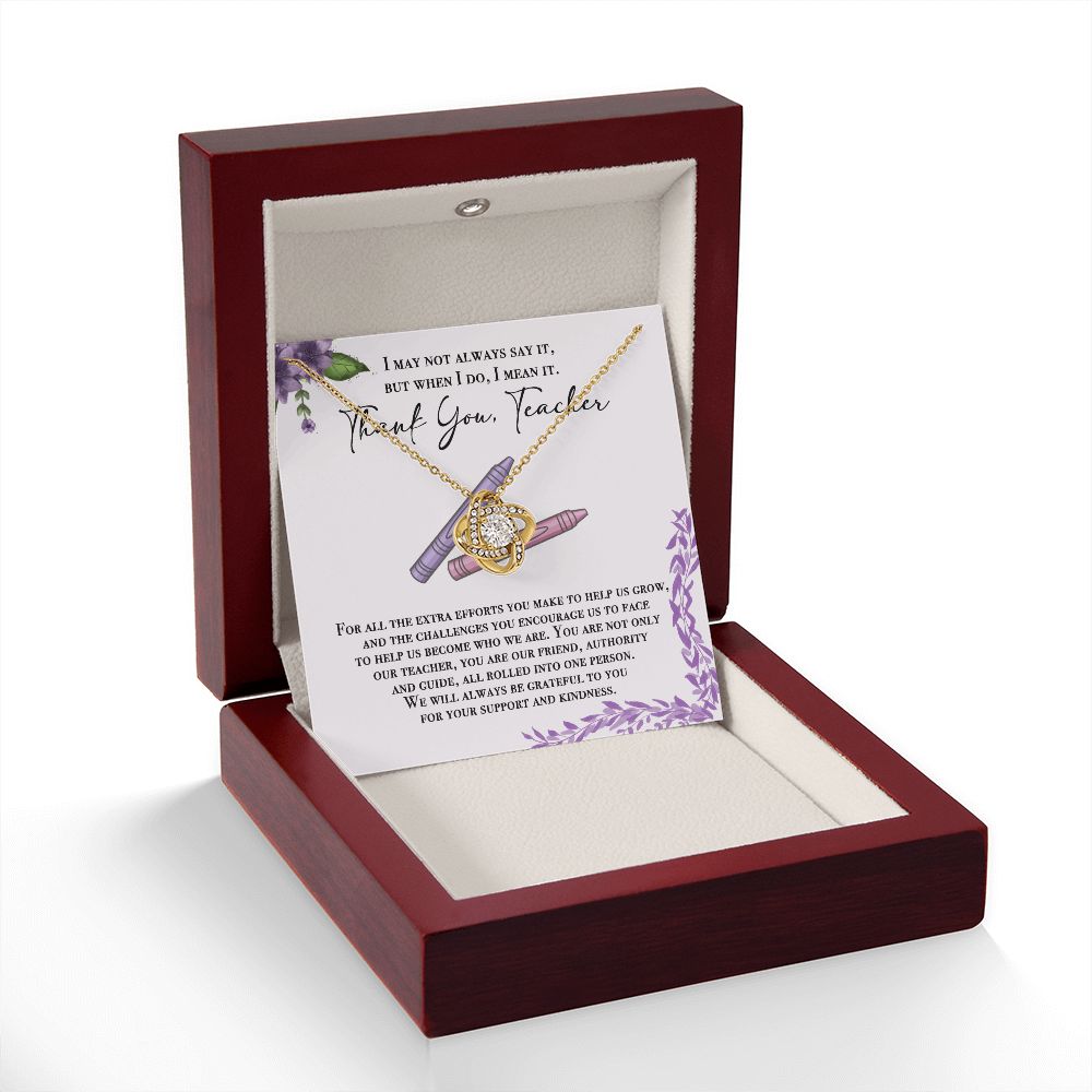 Teacher Gifts - Necklace - Thank You Teacher