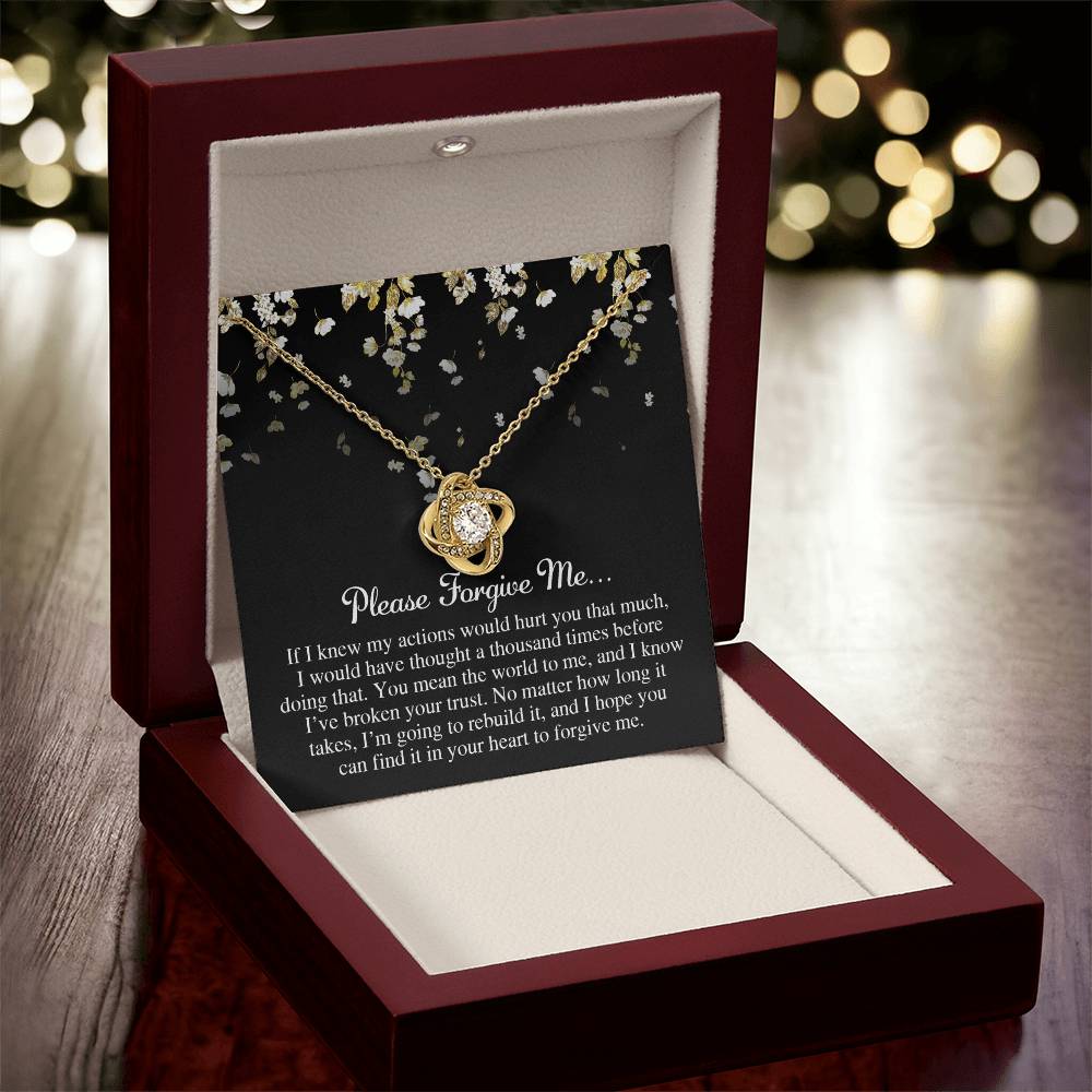 Apology Jewelry Gift - Love Knot Necklace - Broken Your Trust