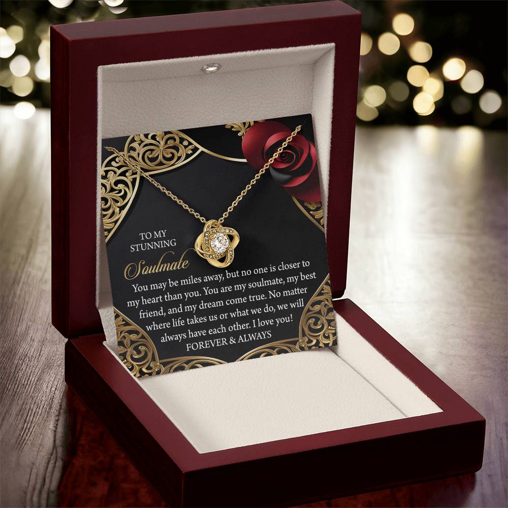 To My Soulmate Jewelry Gift - Have Each Other - Love Knot Necklace