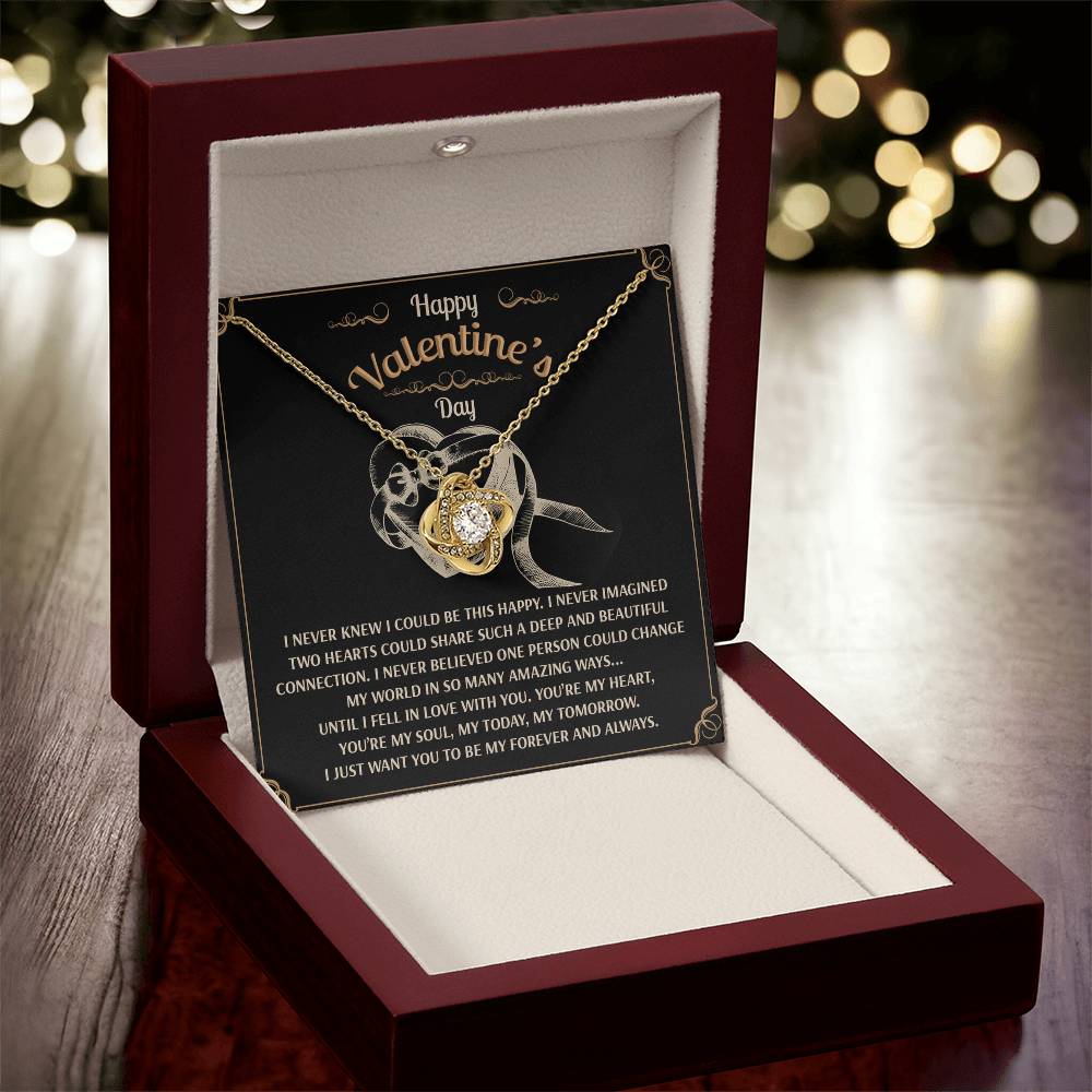 To My Soulmate Jewelry Gift - Love Knot Forever Necklace - Amazing Ways