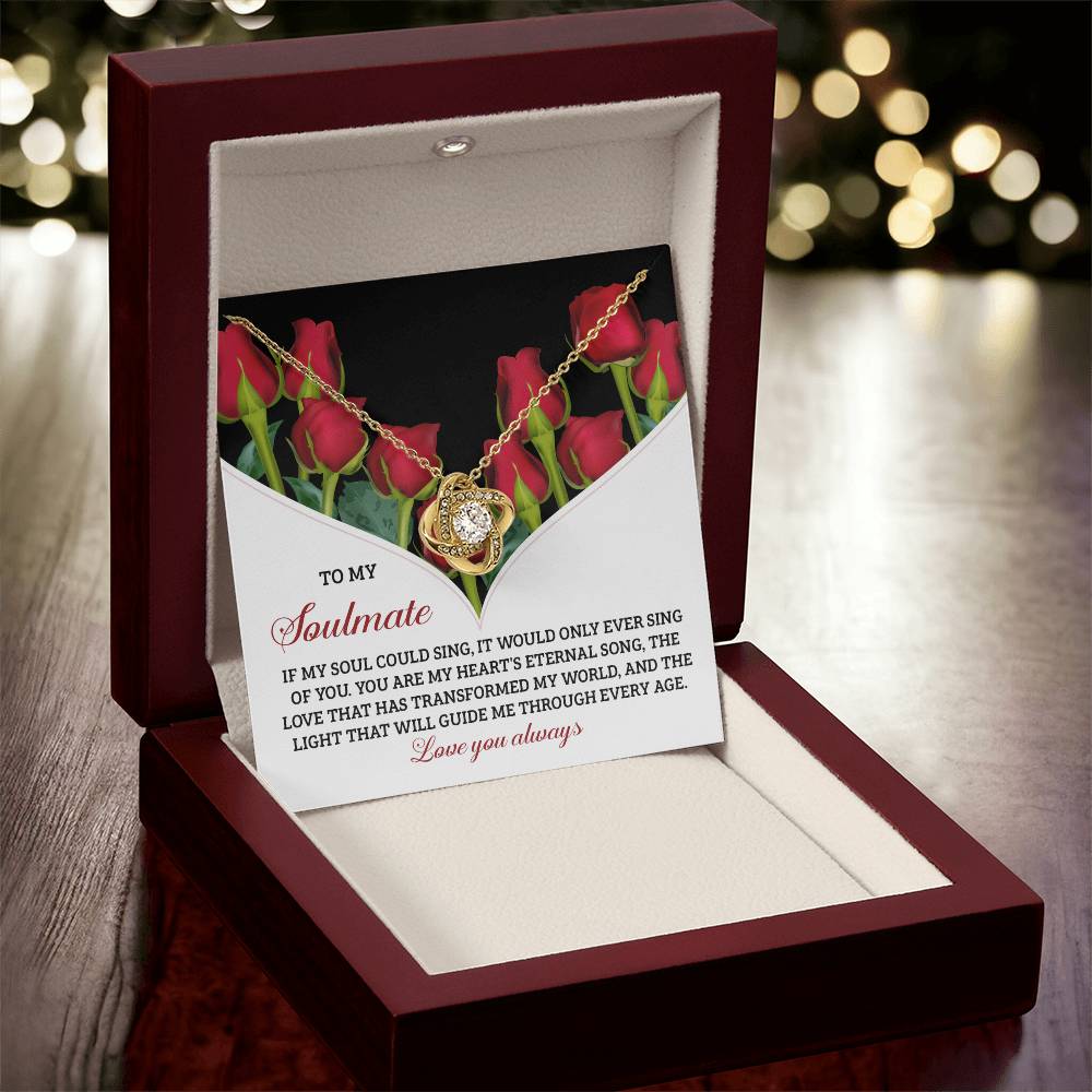 To My Soulmate Jewelry Gift - Love Knot Forever Necklace - Eternal Song