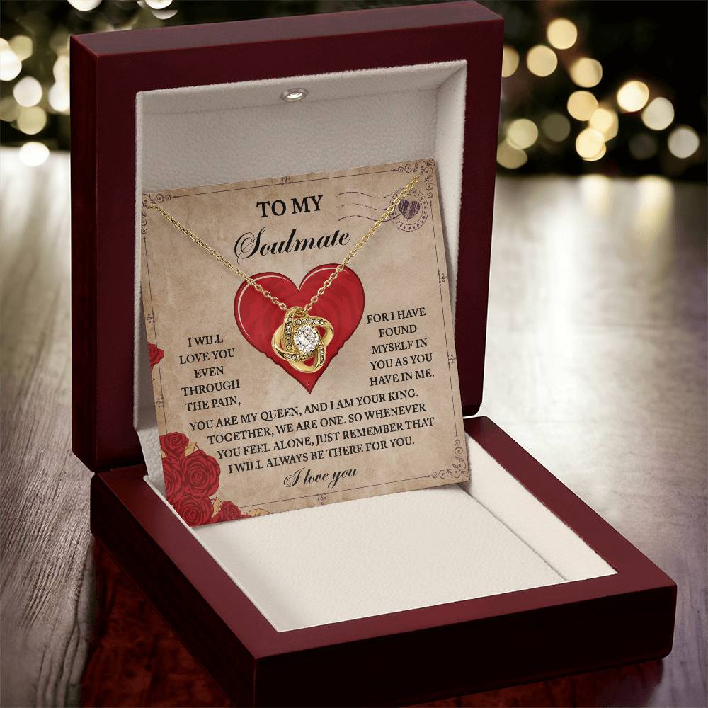 To My Soulmate Jewelry Gift - Found Myself - Love Knot Necklace