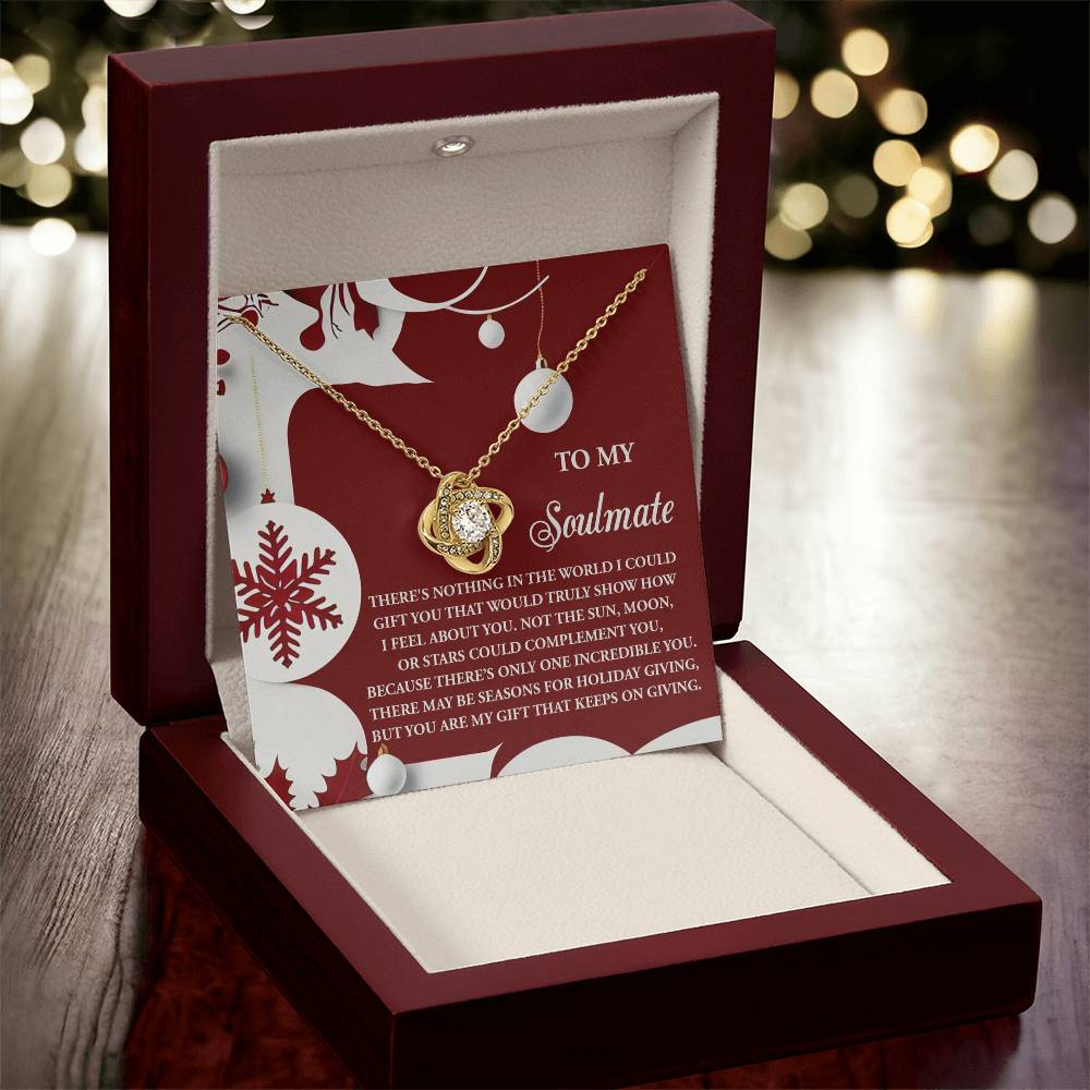 To My Soulmate Jewelry Gift - Holiday Giving - Love Knot Necklace