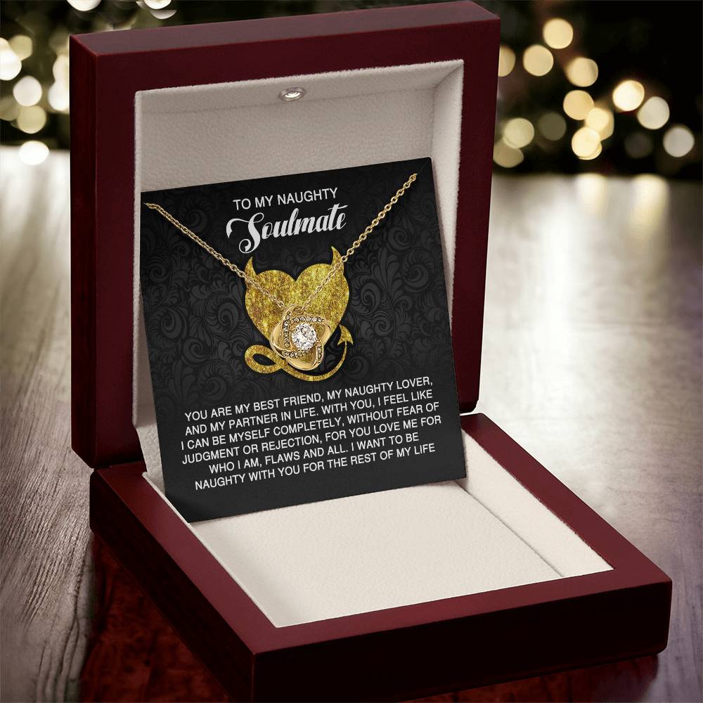To My Soulmate Jewelry Gift - Naughty With You - Love Knot Necklace