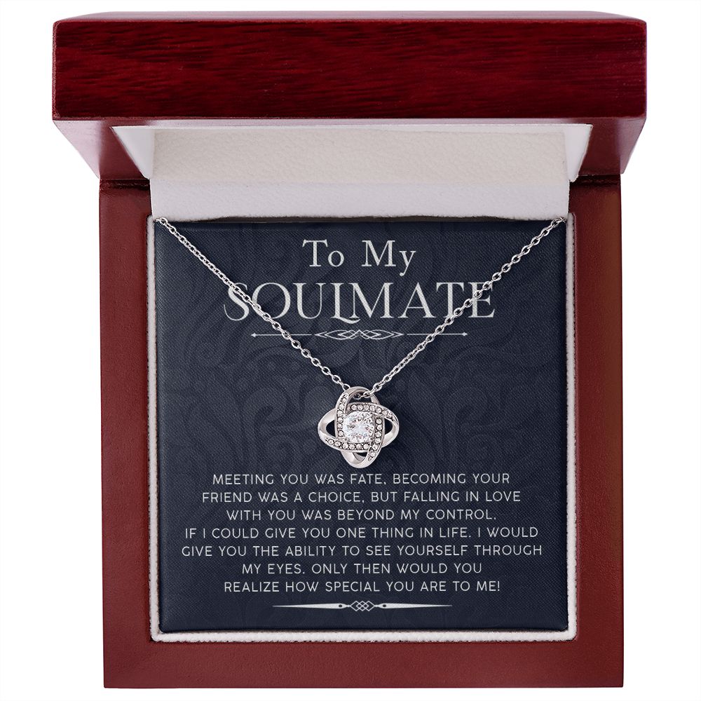 My Soulmate - How Special You Are To Me Love Knot Necklace