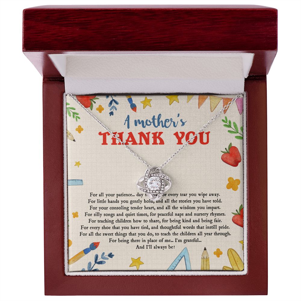 Teacher Appreciation Gifts - Necklace - A Mothers Thank You