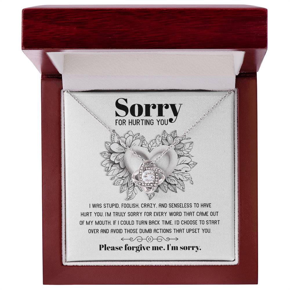 Apology Jewelry Gift - Love Knot Necklace - Turn Back Time