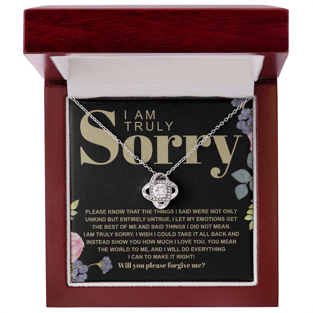 Apology Jewelry Gift - Love Knot Necklace - Best of Me