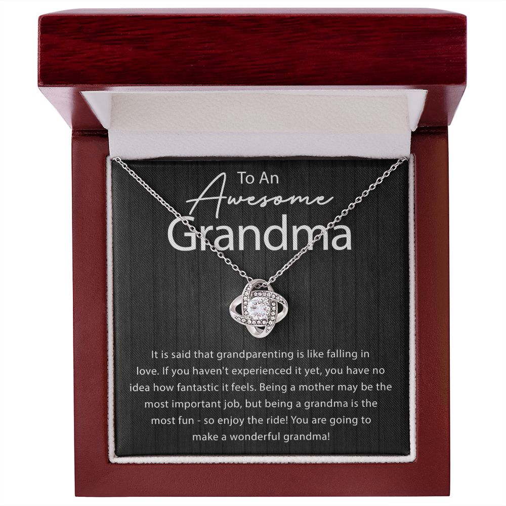 Being a Grandma is the Most Fun Love Knot  Necklace