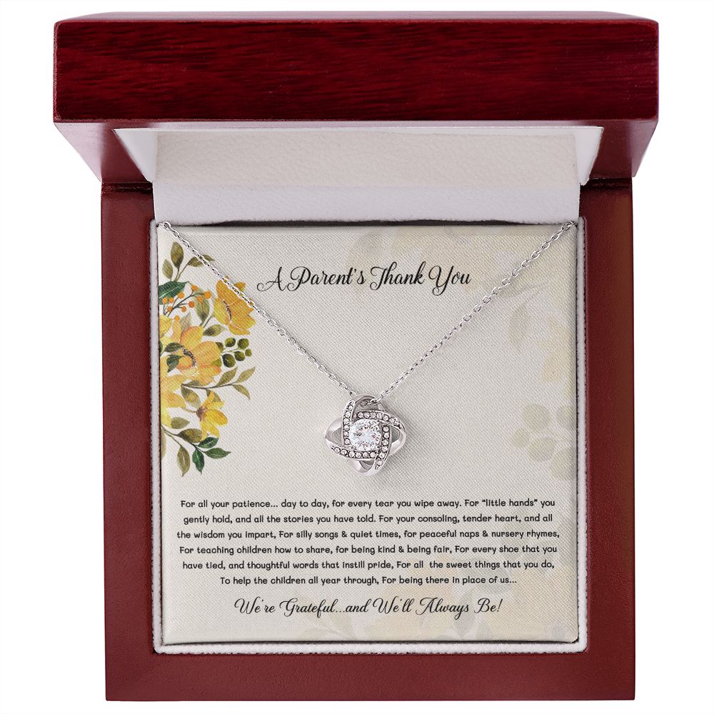 Teacher Appreciation Gifts - Necklace - A Parents Thank You