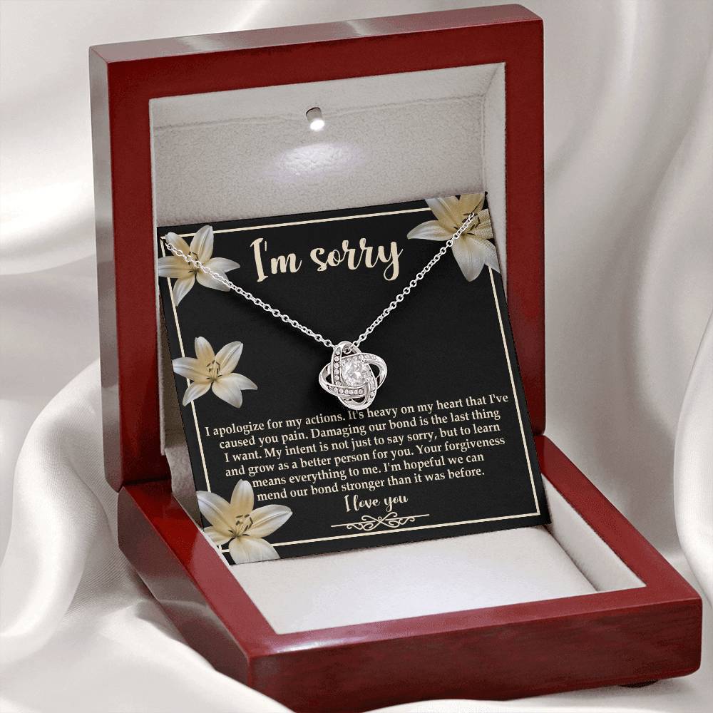 I'm Sorry Gift For Her - Love Knot Necklace - The Last Thing