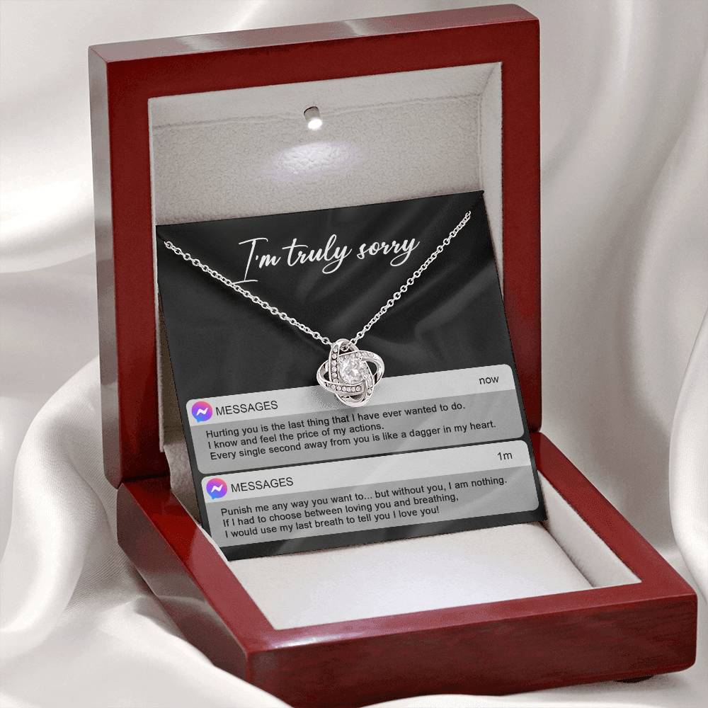 I'm Sorry Gift For Her - Love Knot Necklace - Away From You