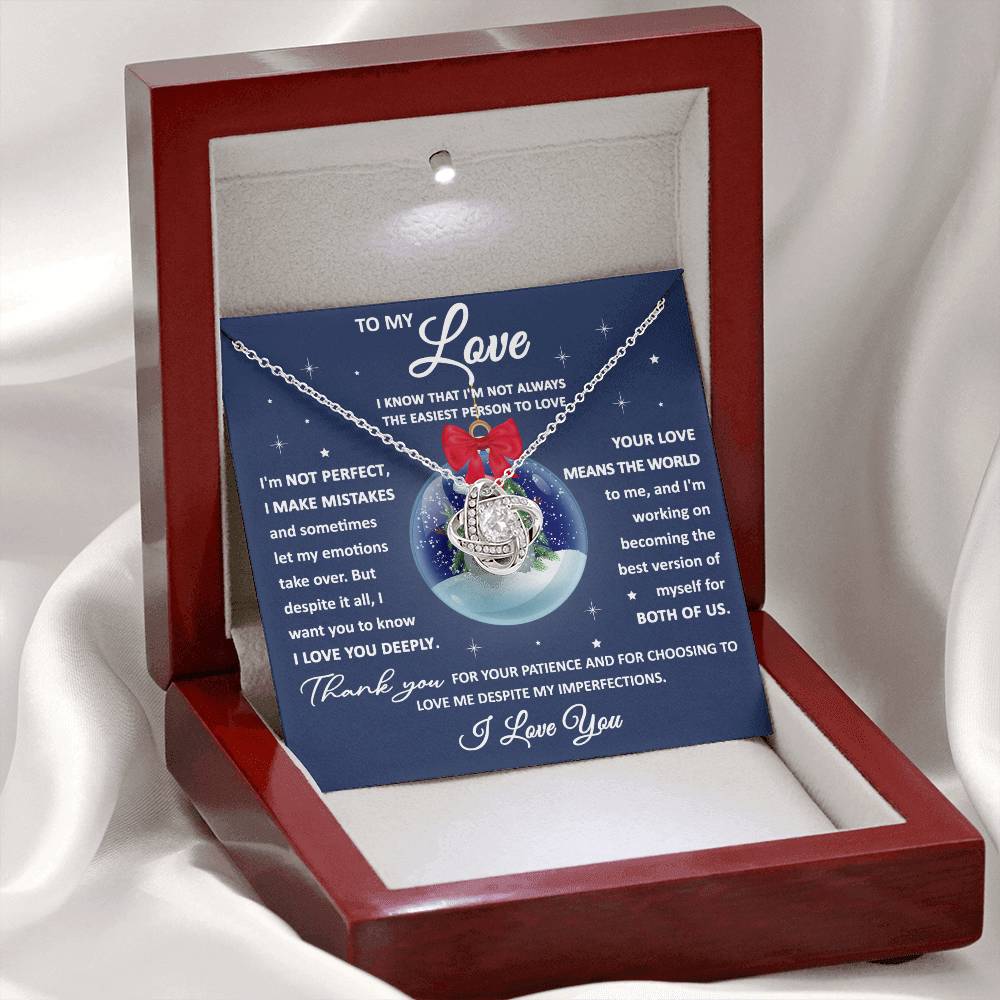 Soulmate Christmas Gift - Love Knot Necklace - My Love Best Version