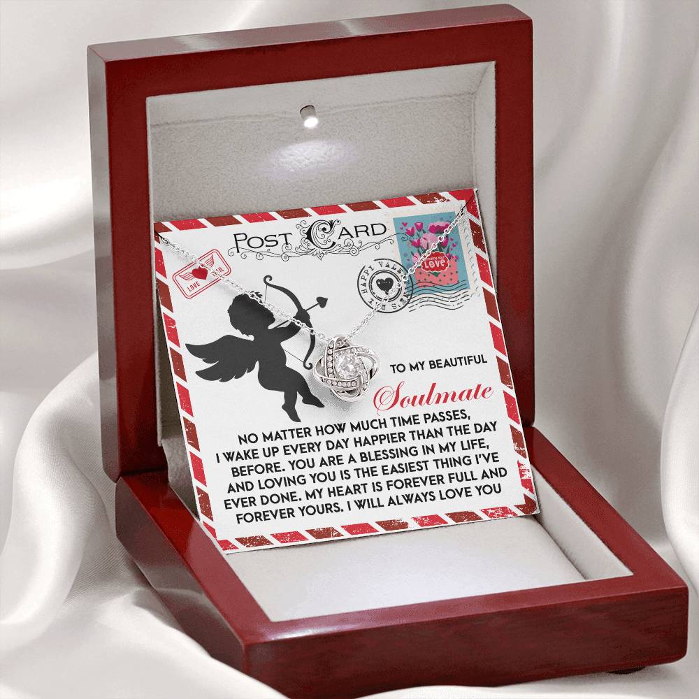 To My Soulmate Jewelry Gift - Love Knot Forever Necklace - Forever Yours