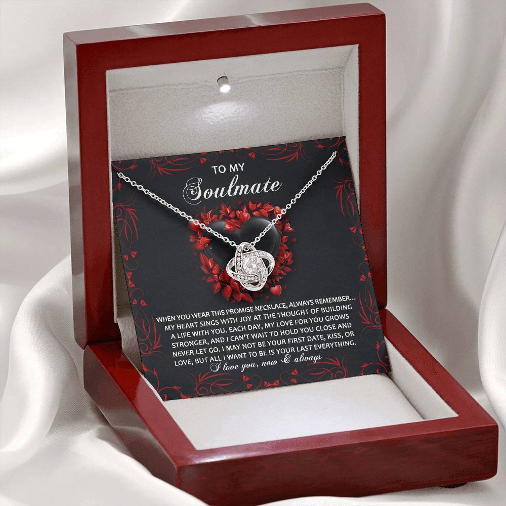 To My Soulmate Jewelry Gift - Hold You Close - Love Knot Necklace