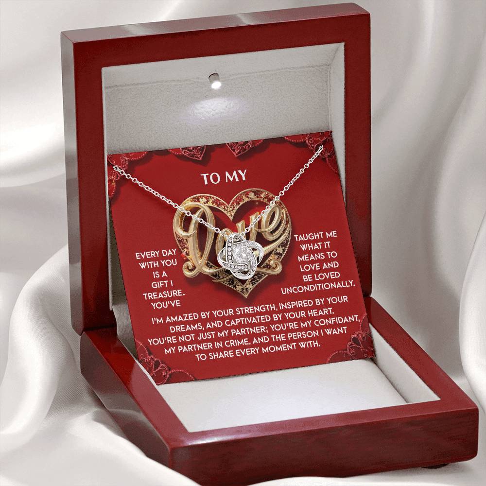 To My Love Jewelry Gift - Love Knot Forever Necklace - Every Moment